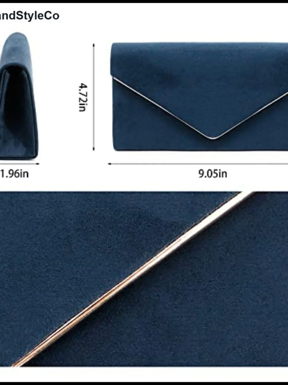 Women's Suede Envelope Clutch Evening Bag Shoulder Handbag Party Chain Crossbody